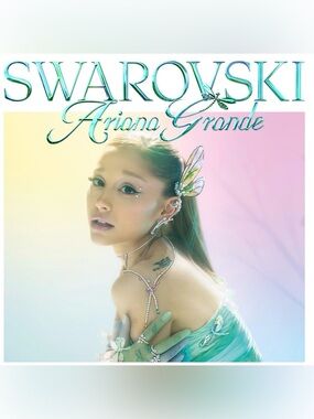 Ariana Grande Swarovski Silver Heart Stud Earrings